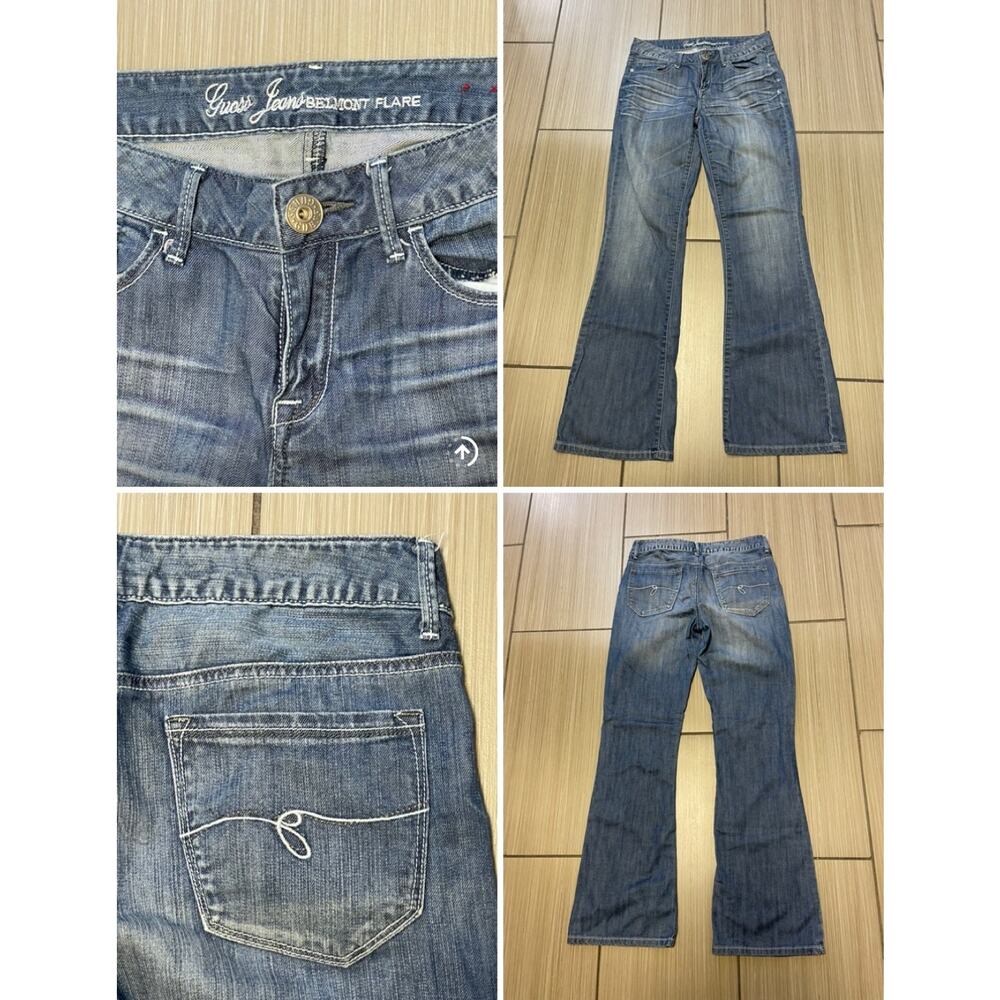 y2k grunge streetwear rodeo cowgirl western Guess Belmont flare jeans womens 30